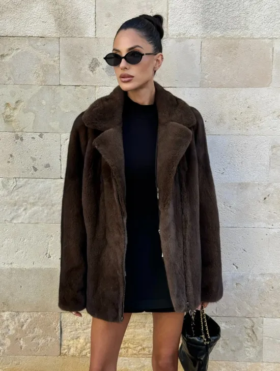 Норковая куртка (косуха) из аукционной скандинавской норки - фото 7