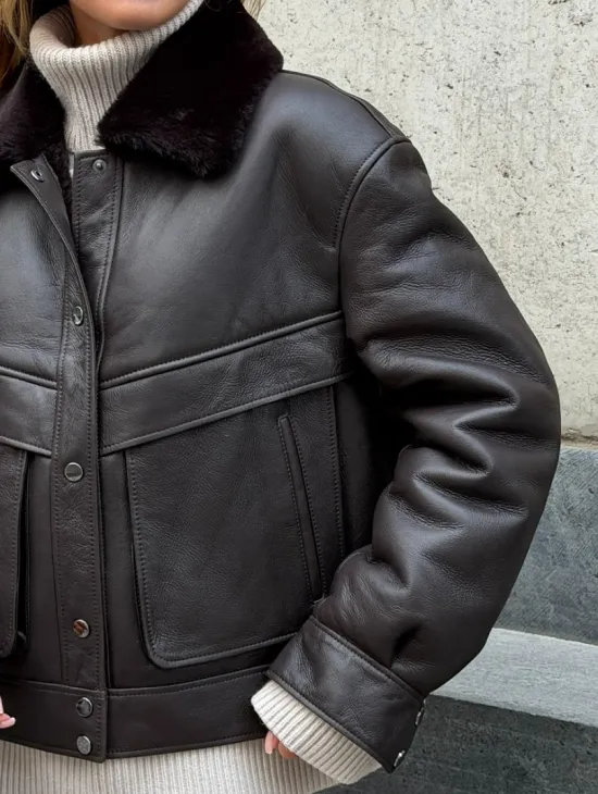 Куртка - дубленка женская - фото 2