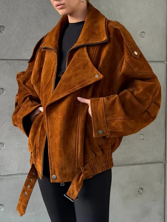 Замшевая куртка-косуха - фото 3