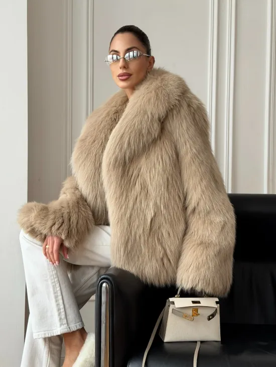 Шуба из лисы в росшив - фото 10