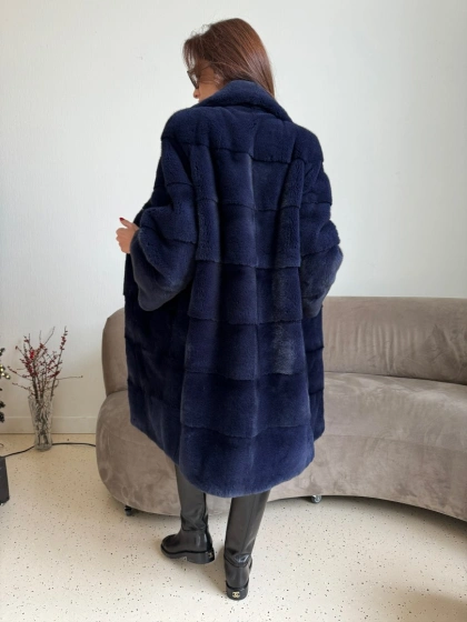 Норка KOPENHAGEN FUR английский воротник поперечка - цвет синий - фото 4